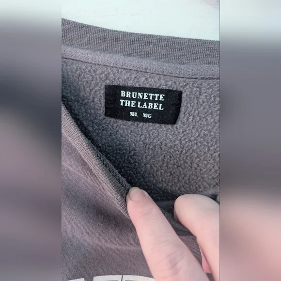 GUC Brunette The Label / BTL NYBF Crewneck Sweater Size M/L - Picture 3 of 7
